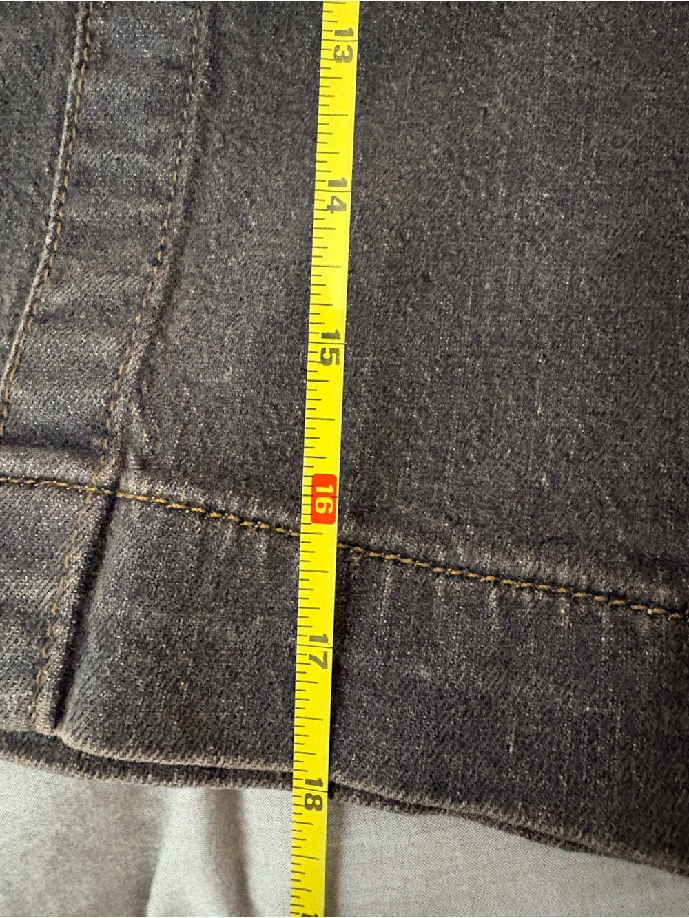 NWT Pilcro Anthropologie Seamed Denim Bermuda Shorts Black Brown High Rise 28 - Picture 9 of 15